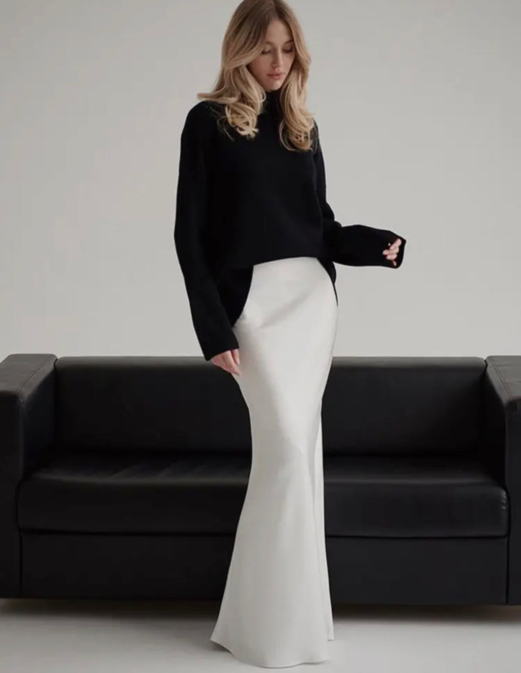 Champagne maxi skirt