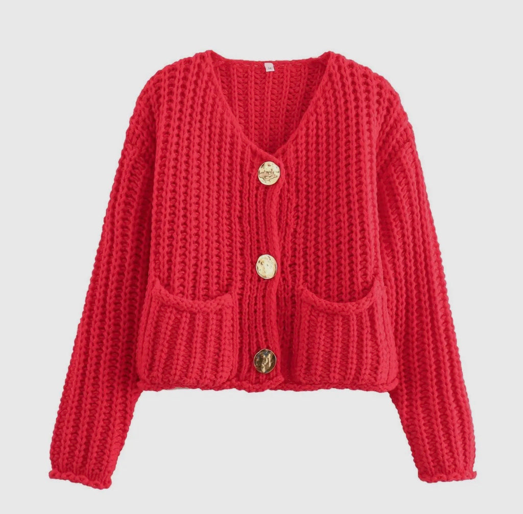 Chunky Red Sweater