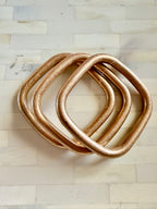 Gold bangle bracelet stack