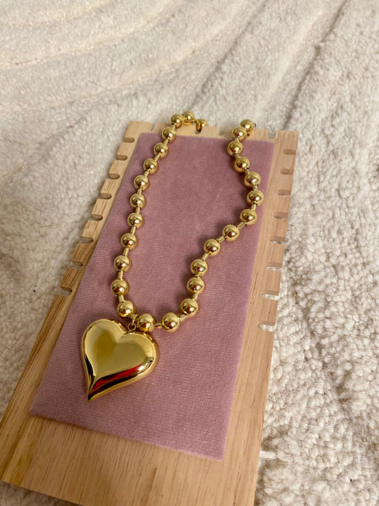 Non Tarnish Heart Necklace (Large)