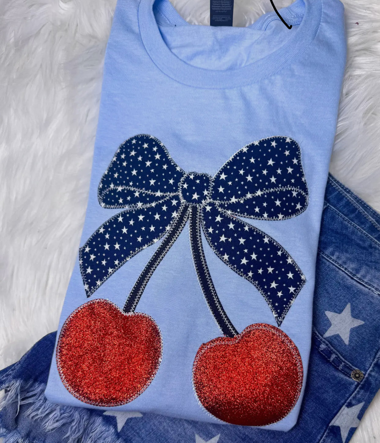 Fourth of July Cherry Graphic Tee