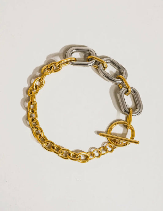 Non-tarnish multi chain bracelet image 0