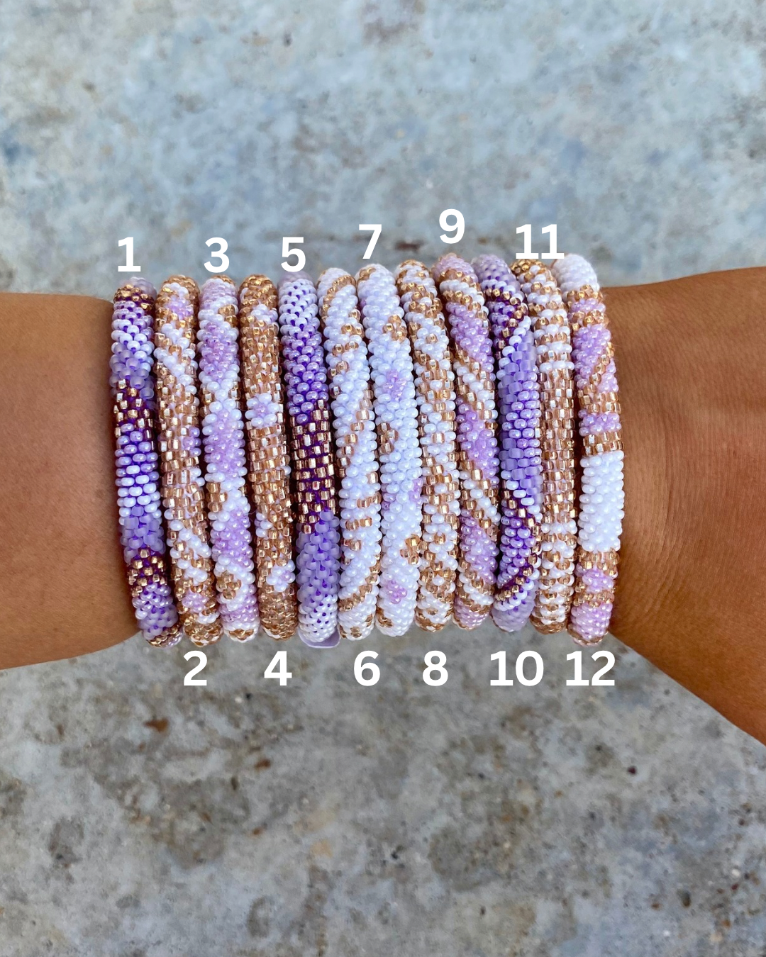 Pastel purple roll on bracelet