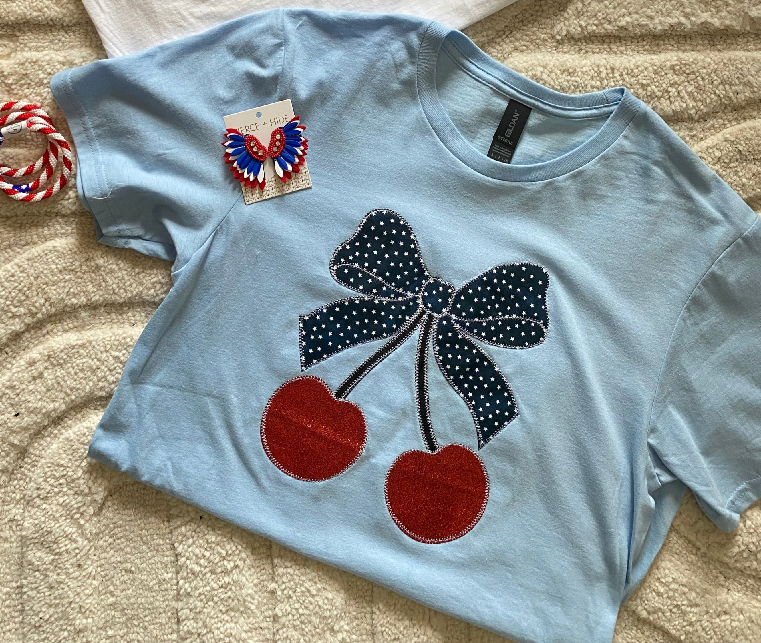 Fourth of July Cherry Graphic Tee