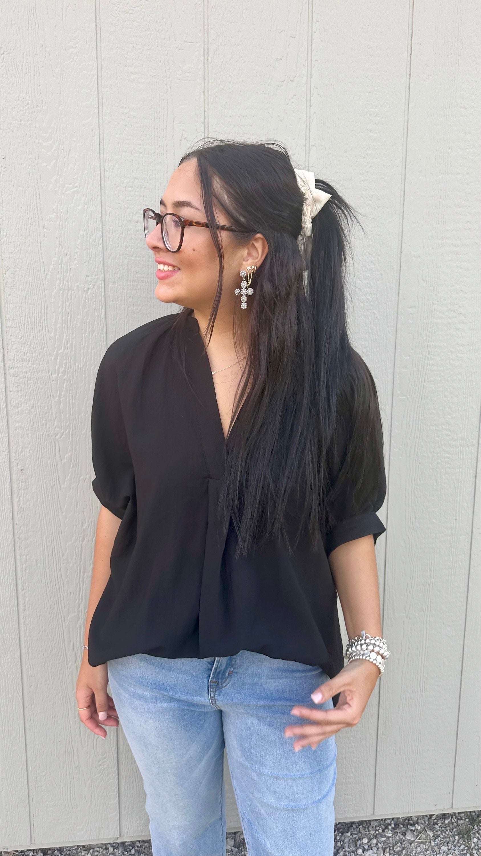 Adored Black Blouse image 3