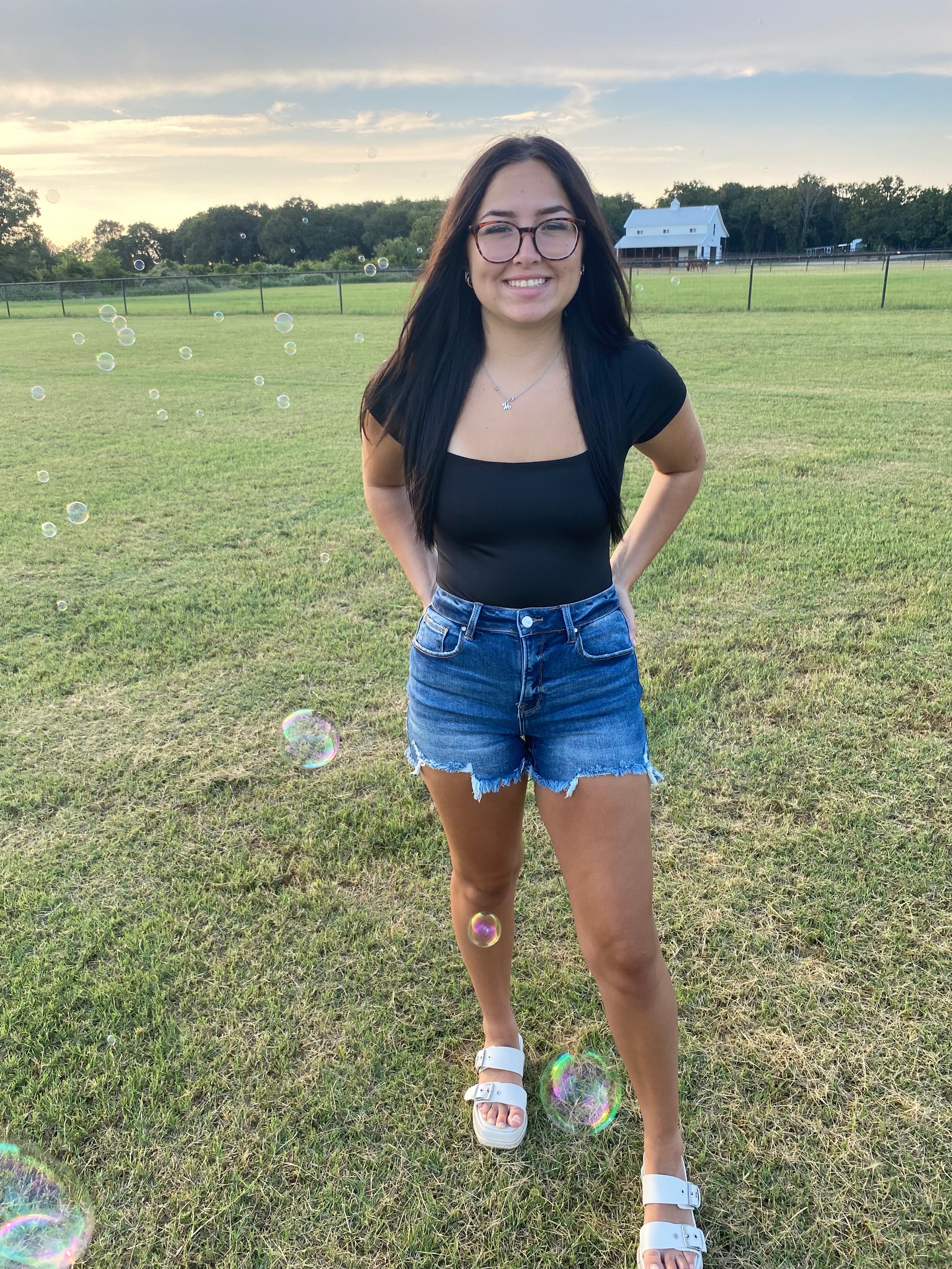 Risen Dark Wash Jean Shorts image 0