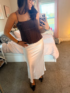 Champagne maxi skirt