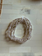 Silver bracelet stack