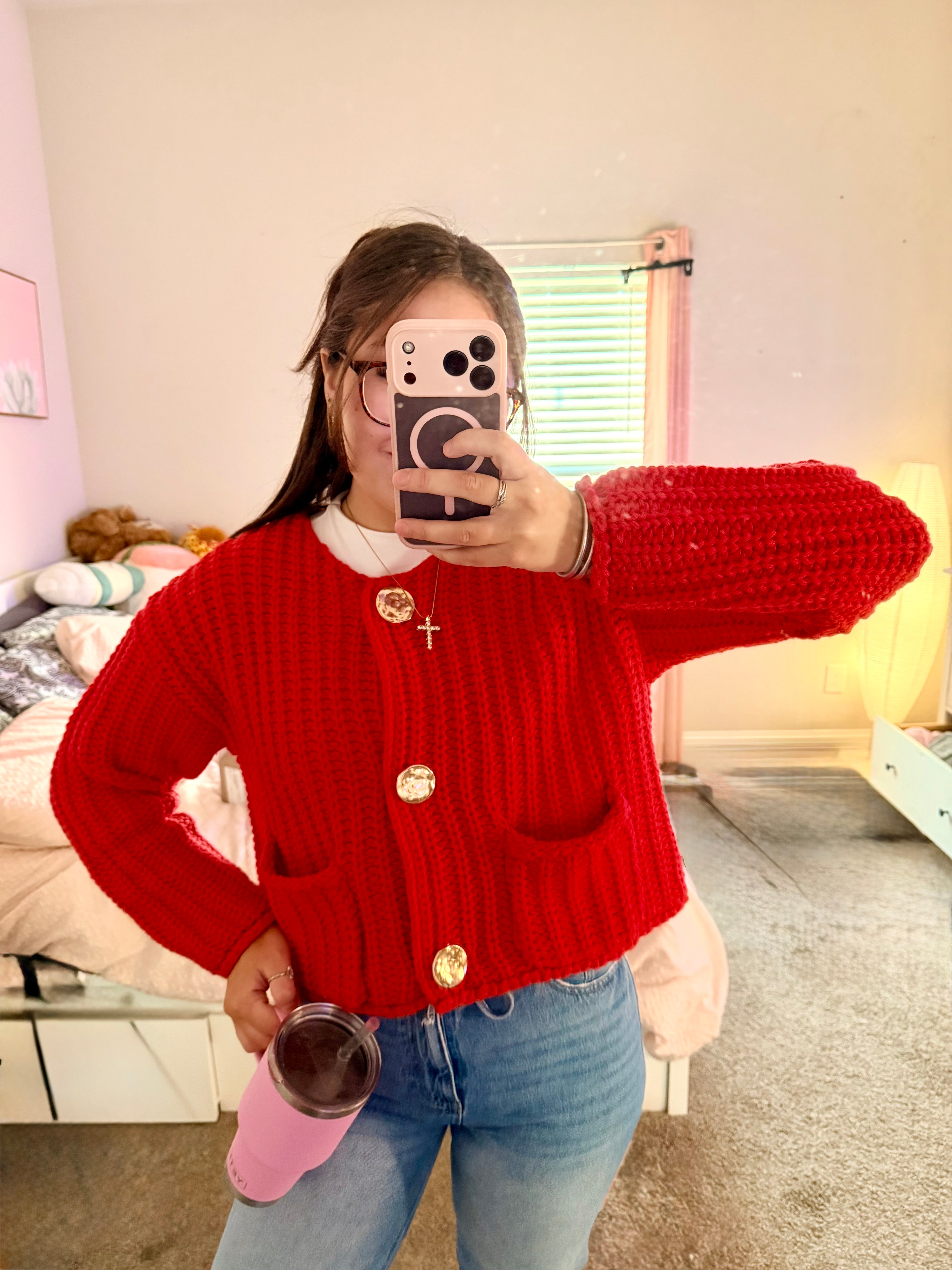 Chunky Red Sweater