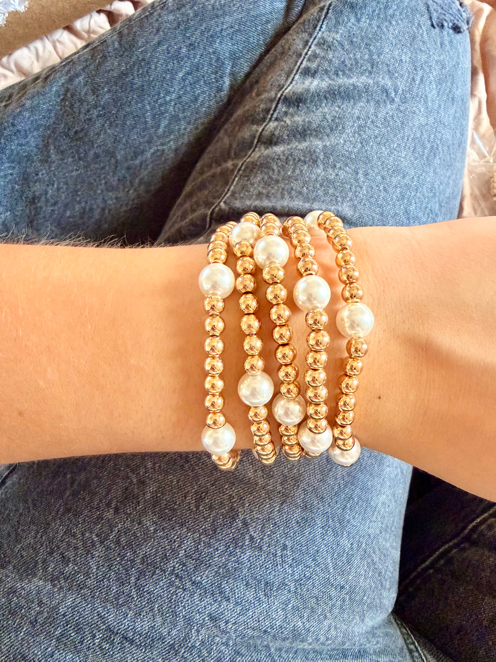 Pearl bracelet set