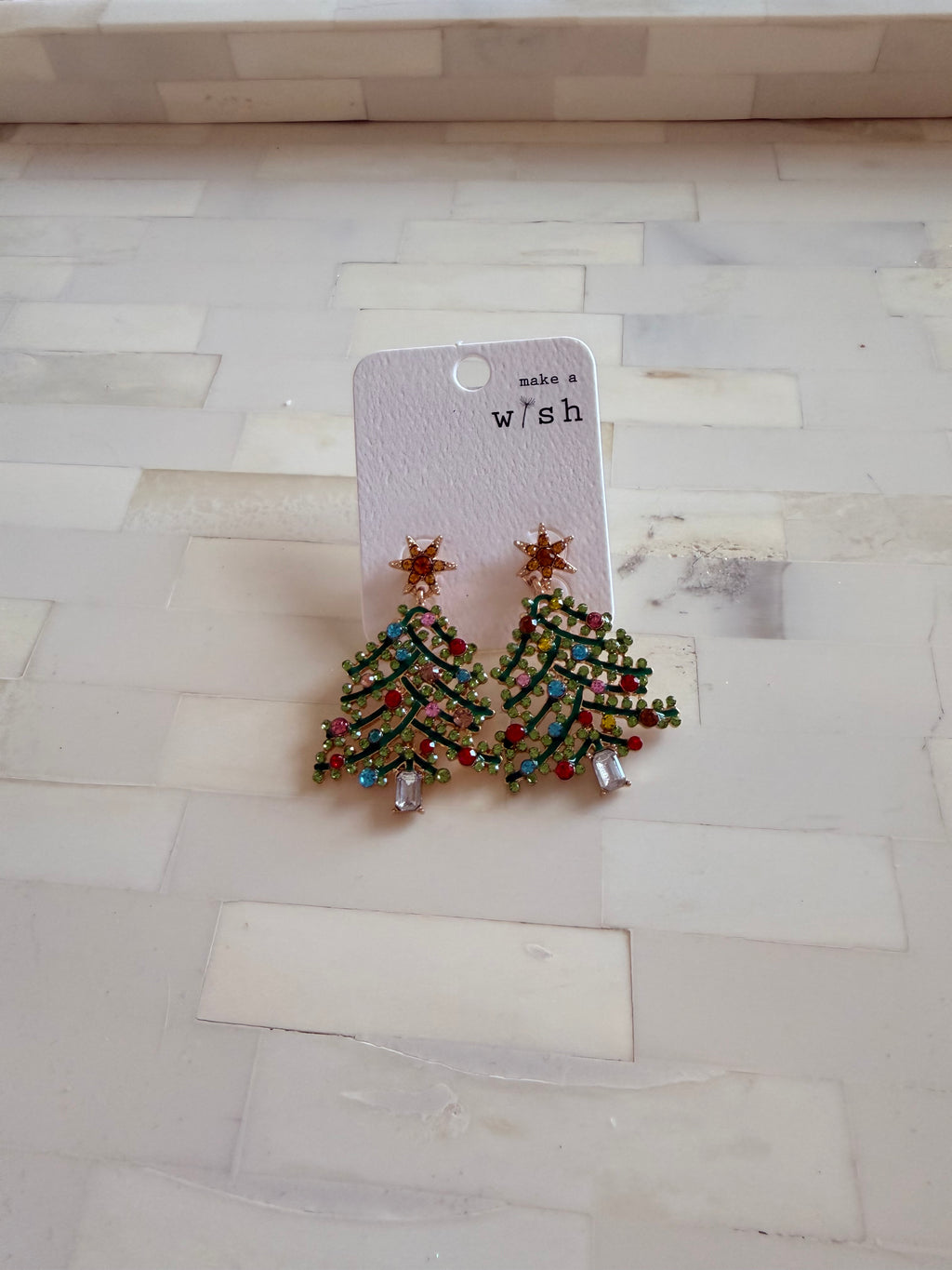 Christmas tree earrings
