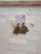 Christmas tree earrings