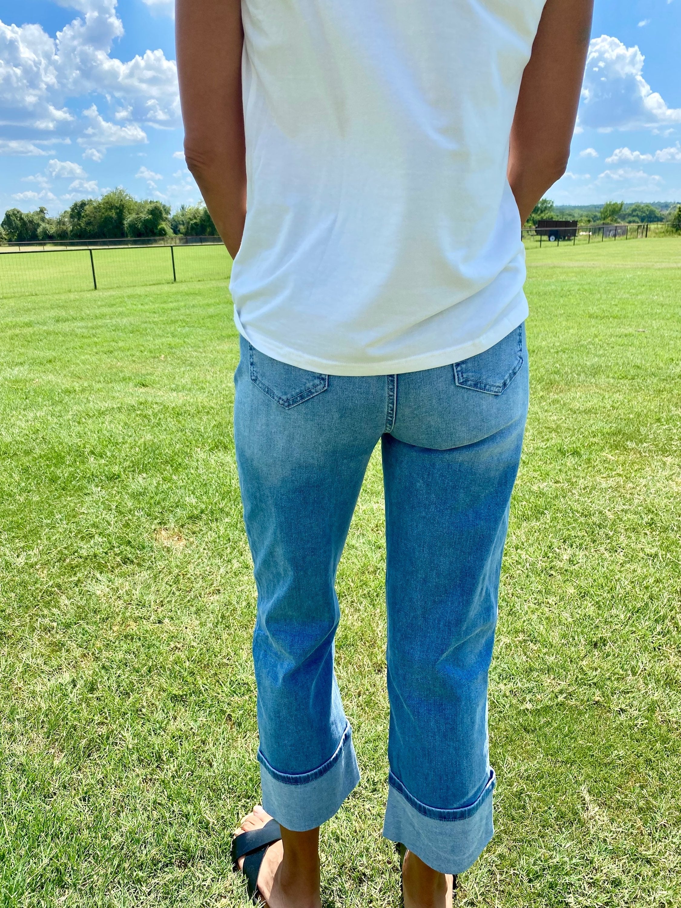 Blue haven cuffed denim