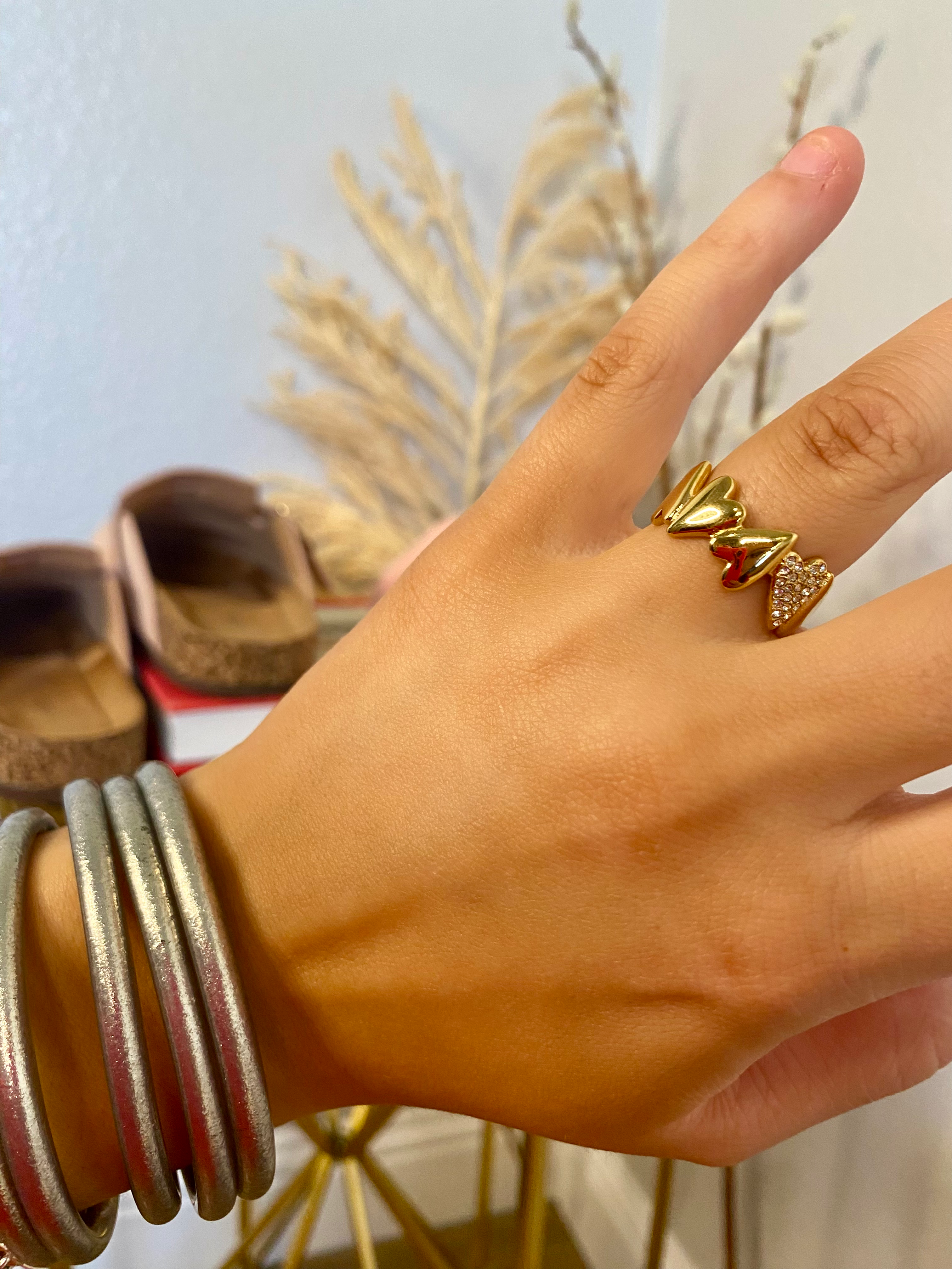 Non-Tarnish Heart Ring image 1